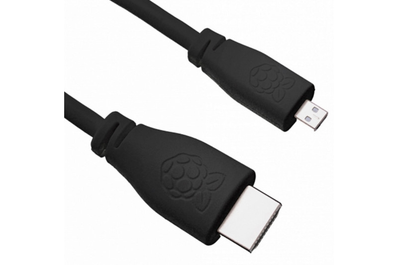 Raspberry Pi 4 OFFICIAL HDMI CABLE 1m black - PARTCO
