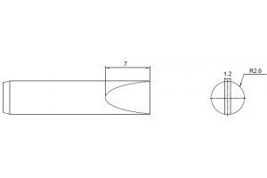 T990-D52 CHISEL TIP 2,6mm