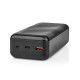 Powerbank 1x USB-A 1x USB-C 5V 30Ah black