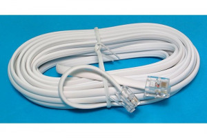 RJ9/RJ9 MODULAR PHONE LINE CORD 3m white