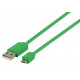 USB-2.0 CABLE A-MALE / microB U 1m green