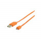 USB-2.0 CABLE A-MALE / microB U 1m orange