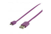 USB-2.0 CABLE A-MALE / microB U 1m violet