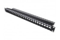 Keystone Patch panel 24 ports black