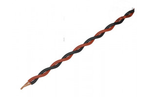 Twisted pair cable 2x0,25mm2 red/black