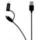 USB-2.0 microUSB-iPod/iPhone/iPad SYNC- JA LATAUSJOHTO 1m