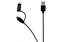 USB-2.0 microUSB-iPod/iPhone/iPad SYNC- JA LATAUSJOHTO 1m