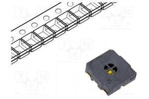 SMD kaiutin 0,5W 15x15x4mm Äänen taso: 87dB SMD