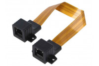 RJ45 - RJ45-Lattakaapeli ikkunan läpivientiin 0,2 m