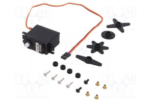 Moottori: servomekanismi 4,8÷6VDC standardi analoginen 200°