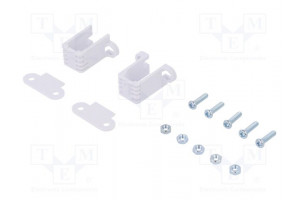 Bracket white plastic 19mm 2pcs.