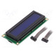 Display: LCD 16x2 blue 80x36mm LED Interface: I2C 5VDC