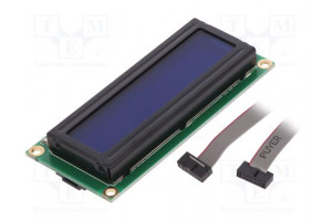 Näyttö: LCD 16x2 sininen 80x36mm LED Liitäntä: I2C 5VDC