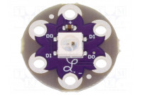 Module: LED LilyPad WS2812B RGB,mix colours metalic holes