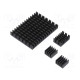 Heatsink black Raspberry Pi 4 B aluminium 3pcs.