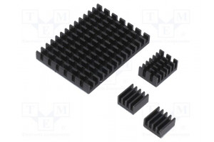 Heatsink black Raspberry Pi 4 B aluminium 3pcs.