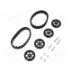 Tracks Kit: 4 wheels,nut x2,washer x2,screw x4 black Ø: 35mm