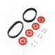 Tracks Kit: 4 wheels,nut x2,washer x2,screw x4 red Ø: 35mm