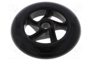 Wheel black push-in Ø: 144mm Plating: rubber W: 29mm 1pcs.