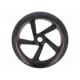 Wheel black push-in Ø: 200mm Plating: polyurethane W: 30mm