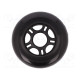 Wheel black push-in Ø: 84mm Plating: polyurethane W: 24mm 1pcs.