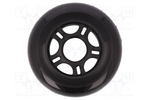 Wheel black push-in Ø: 84mm Plating: polyurethane W: 24mm 1pcs.