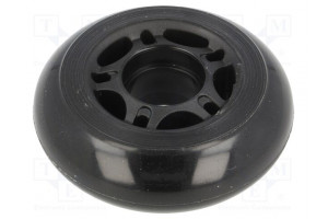 Wheel black Shaft: smooth push-in Ø: 70mm Plating: polyurethane