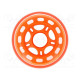 Wheel orange Shaft: smooth push-in Ø: 75mm Shaft dia: 22mm