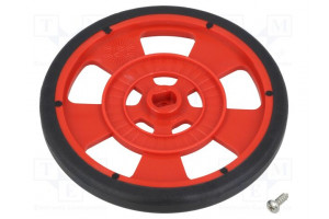 Wheel red Shaft: two sides flattened screw Ø: 69mm W: 7.62mm