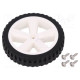 Wheel white,black Shaft: two sides flattened screw Ø: 80mm