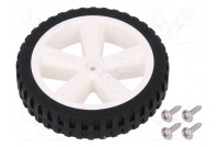 Wheel white,black Shaft: two sides flattened screw Ø: 80mm