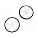 Wheel white Shaft: D spring push-in Ø: 90mm Shaft dia: 3mm