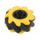 Wheel yellow-black Shaft: screw screw Ø: 48mm Plating: rubber