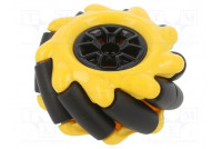 Wheel yellow-black Shaft: screw screw Ø: 48mm Plating: rubber