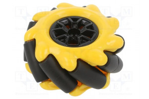 Wheel yellow-black Shaft: screw screw Ø: 48mm Plating: rubber