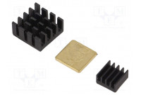 Heatsink aluminium,black Arduino,Raspberry Pi 3pcs.