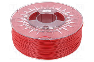 Filament: ASA Ø: 1.75mm red 230÷240°C 1kg Table temp: 90÷100°C