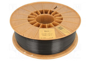 Filament: PET-G 1.75mm black 220÷250°C 1kg Table temp: 60÷80°C