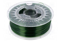 Filament: PET-G Ø: 1.75mm green (transparent) 220÷250°C 1kg