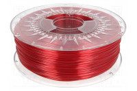 Filament: PET-G Ø: 1.75mm red (ruby),transparent 220÷250°C 1kg