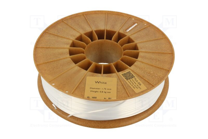 Filament: Pla Silk 1.75mm White 195÷225°c 800g - Partco