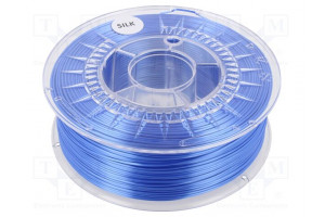 Filament: SILK Ø: 1.75mm blue 225÷245°C 1kg Table temp: 50÷60°C