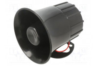 Sound transducer: siren dynamic 1 tone 1300mA Ø: 105mm 12VDC