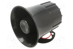 Sound transducer: siren dynamic 1 tone 1300mA Ø: 105mm 12VDC