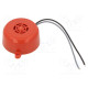 Sound transducer: piezo signaller Sound level: 90dB Colour: red