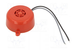 Sound transducer: piezo signaller Sound level: 90dB Colour: red