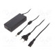 Power supply: switching 12VDC 6A Out: 5,5/2,1 72W 220÷240VAC