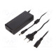 Power supply: switching 12VDC 7A Out: 5,5/2,1 84W 220÷240VAC