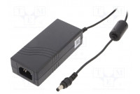 Power supply: switching 24VDC 1.67A Out: 5,5/2,5 40W 90÷264VAC