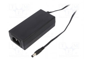 Power supply: switching 24VDC 2.7A Out: 5,5/2,5 65W 90÷264VAC